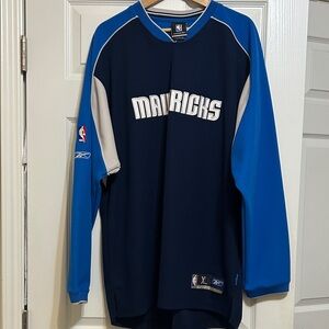 Reebok Dallas Mavericks Pullover - Navy & Royal Blue XL